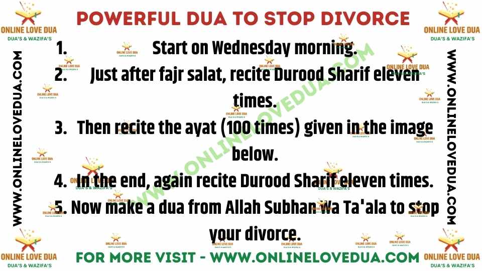 Powerful Dua to Stop Divorce