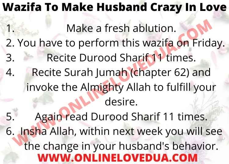 Wazifa To Make Husband Crazy In Love, Powerful Wazifa To Make Husband Crazy In Love, Dua to make your husband loyal, Wazifa for a husband to listen to his wife, Wazifa To Make My Husband Love Me Again, 