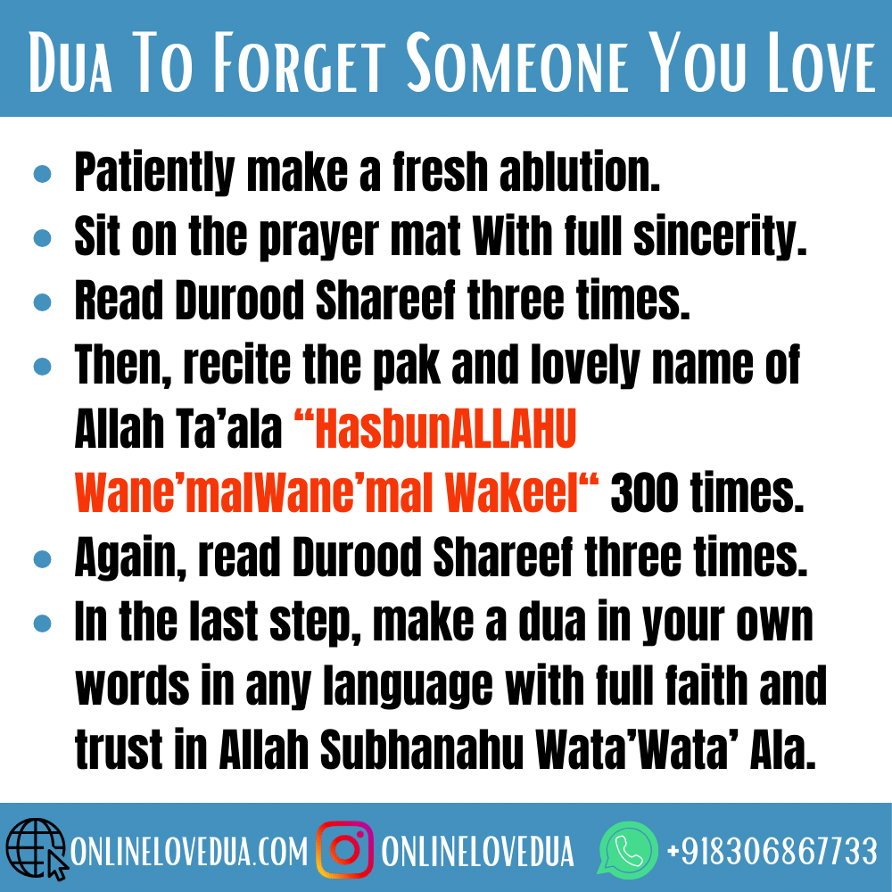 Dua To Forget Someone You Love