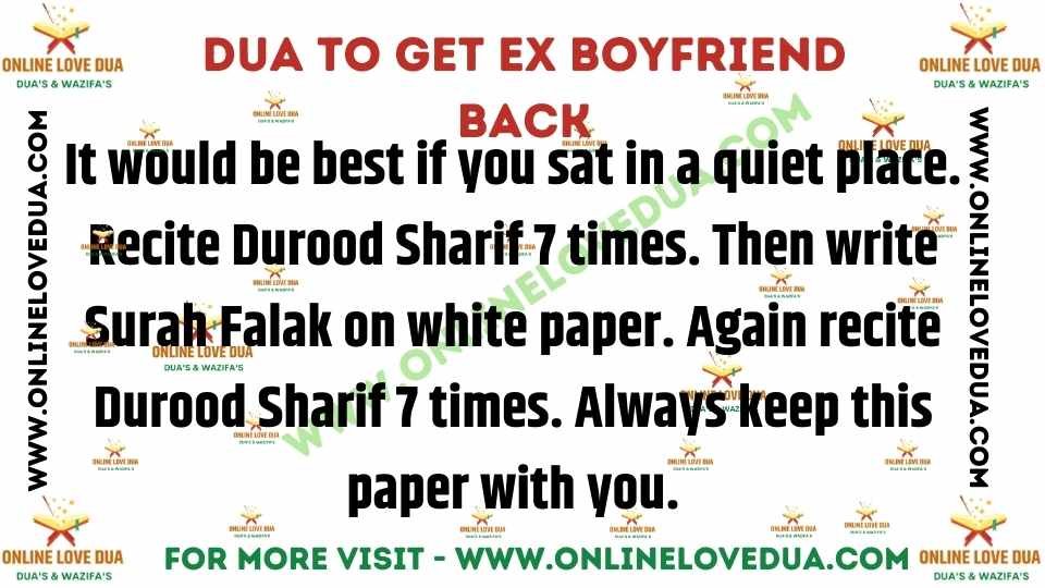 Dua To Get Ex Boyfriend Back