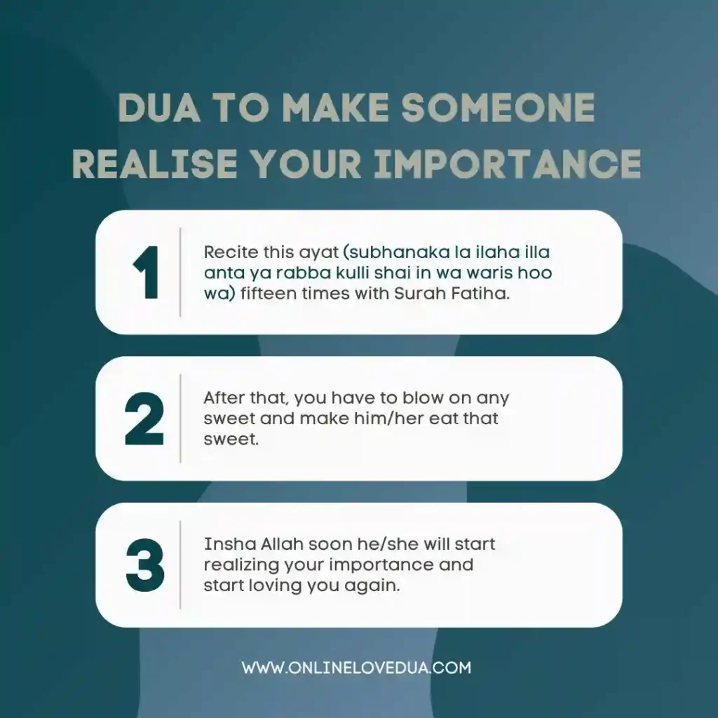 Dua to Make Someone Realise Your Importance