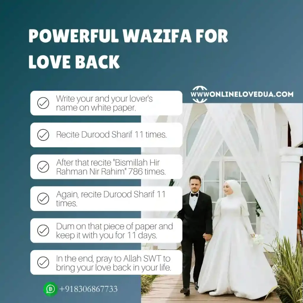 Powerful Wazifa For Love Back