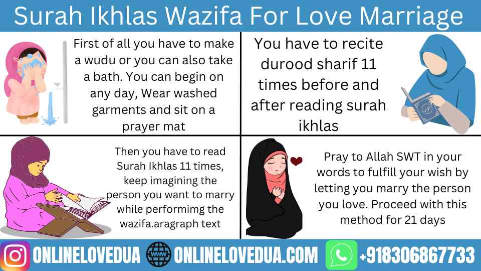 Read Surah Ikhlas wazifa for love marriage to marry your lover