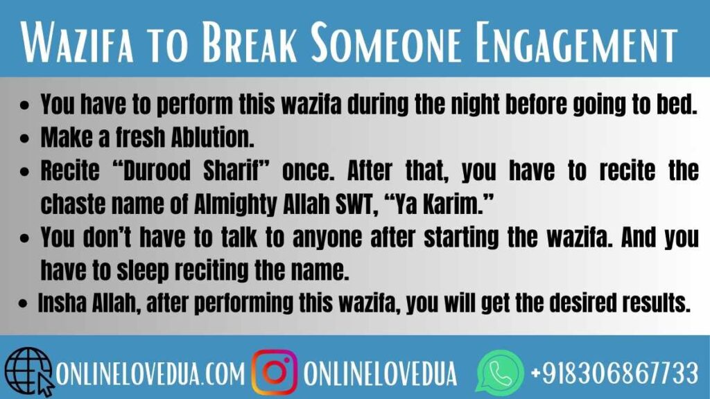 Dua and Wazifa to Break Someone Engagement