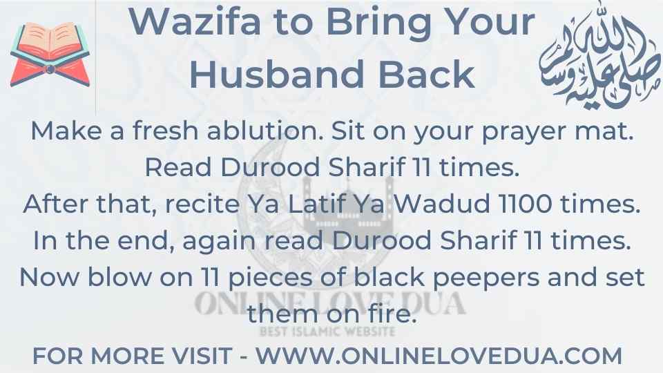 Wazifa to Bring Your Husband Back
