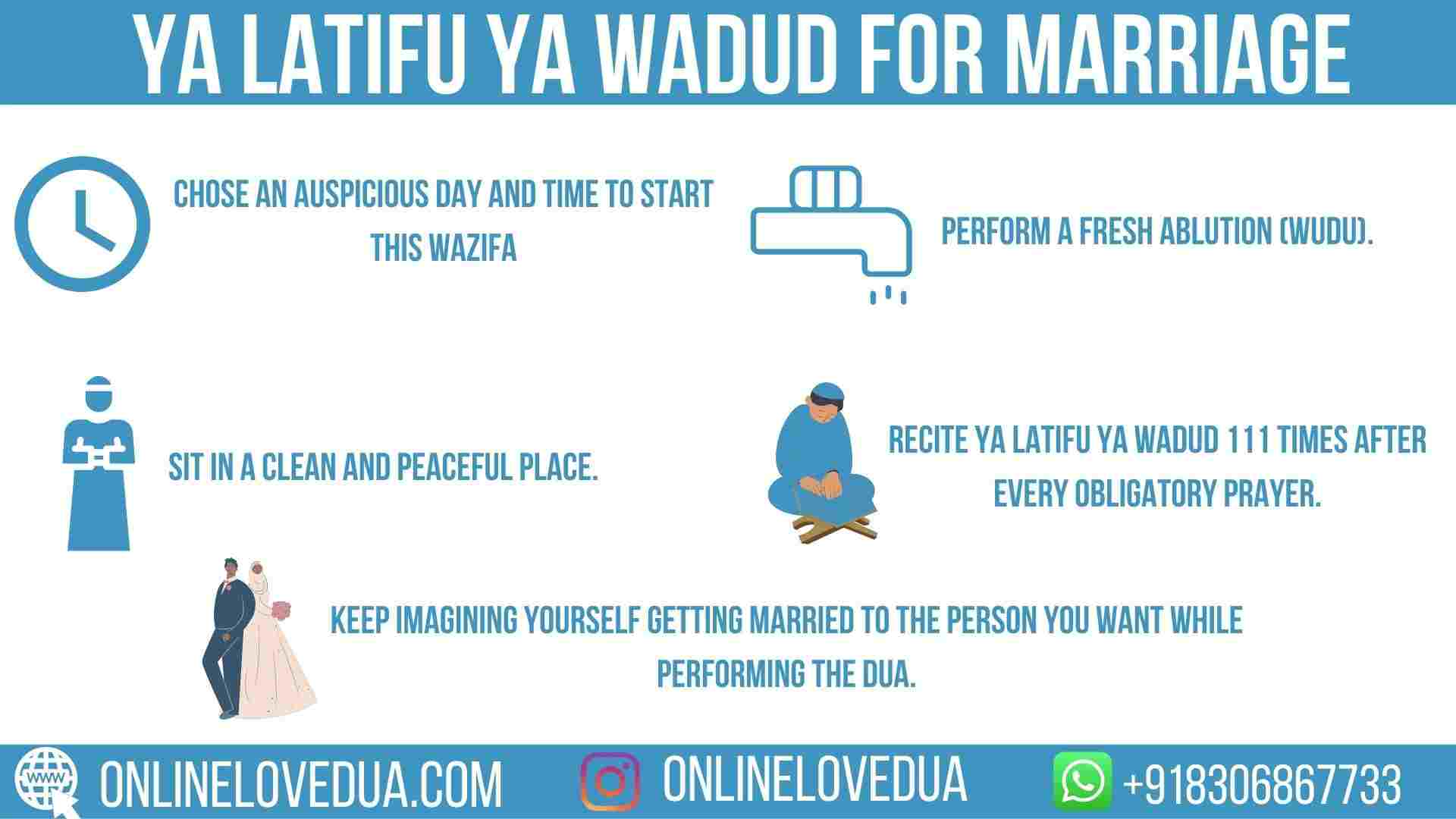 Here is Ya Latifu Ya Wadud For Marriage